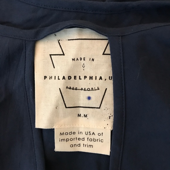 Free People Made in Philadelphia Blue Beck Dress - Picture 4 of 4